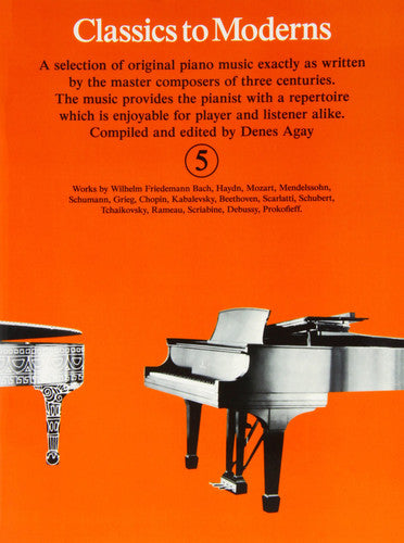 Classics To Moderns 5. Piano Solo.