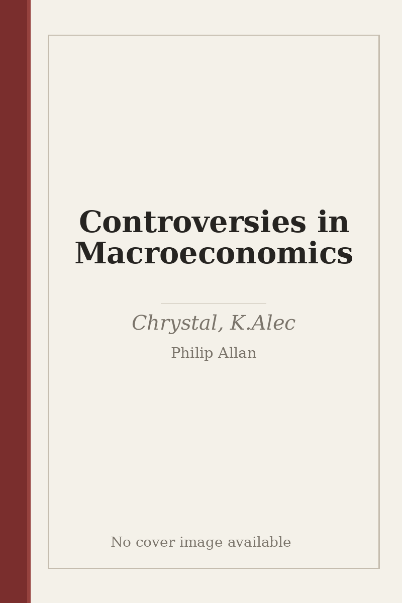 Controversies in Macroeconomics - no cover image available
