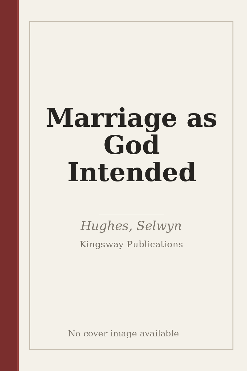 Marriage as God Intended - no cover image available