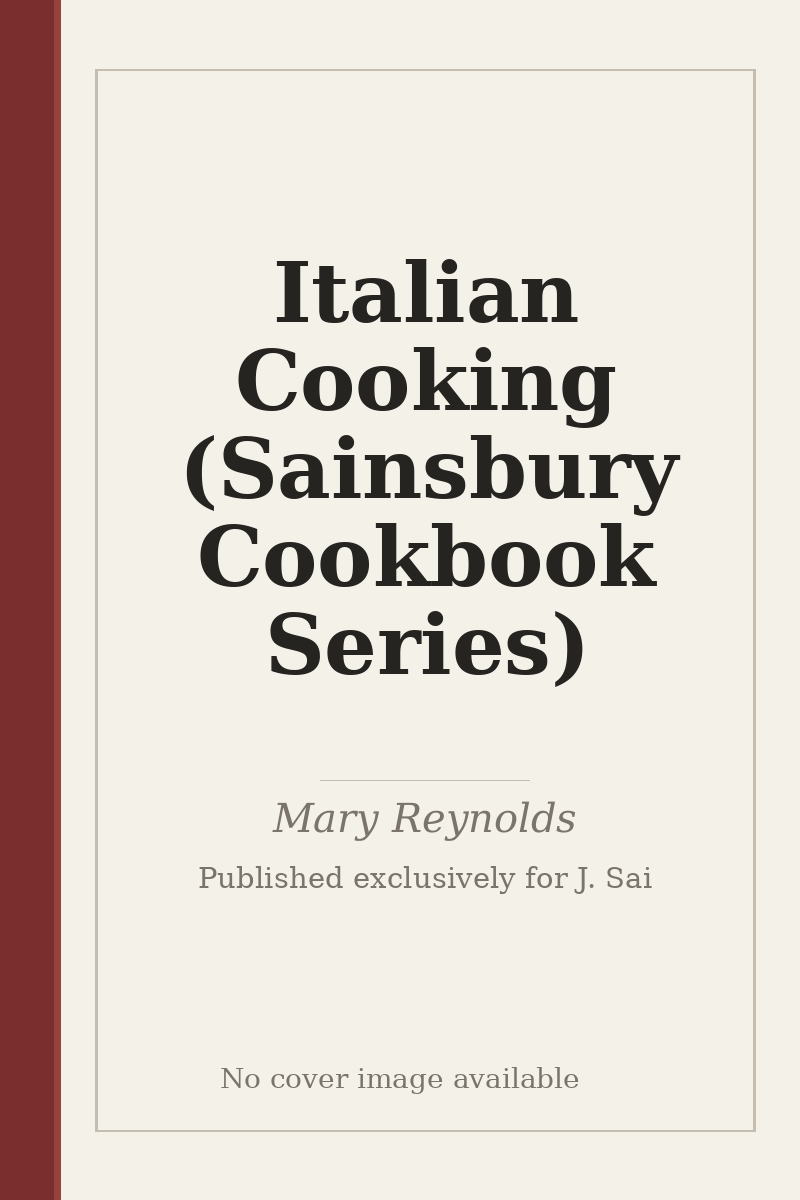 Italian Cooking (Sainsbury Cookbook Series) - no cover image available