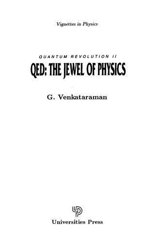 QED: The Jewel of Physics: v. 2 (Vignettes in Physics S.)