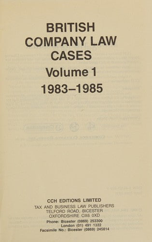 1983-85 (British Company Law Cases)