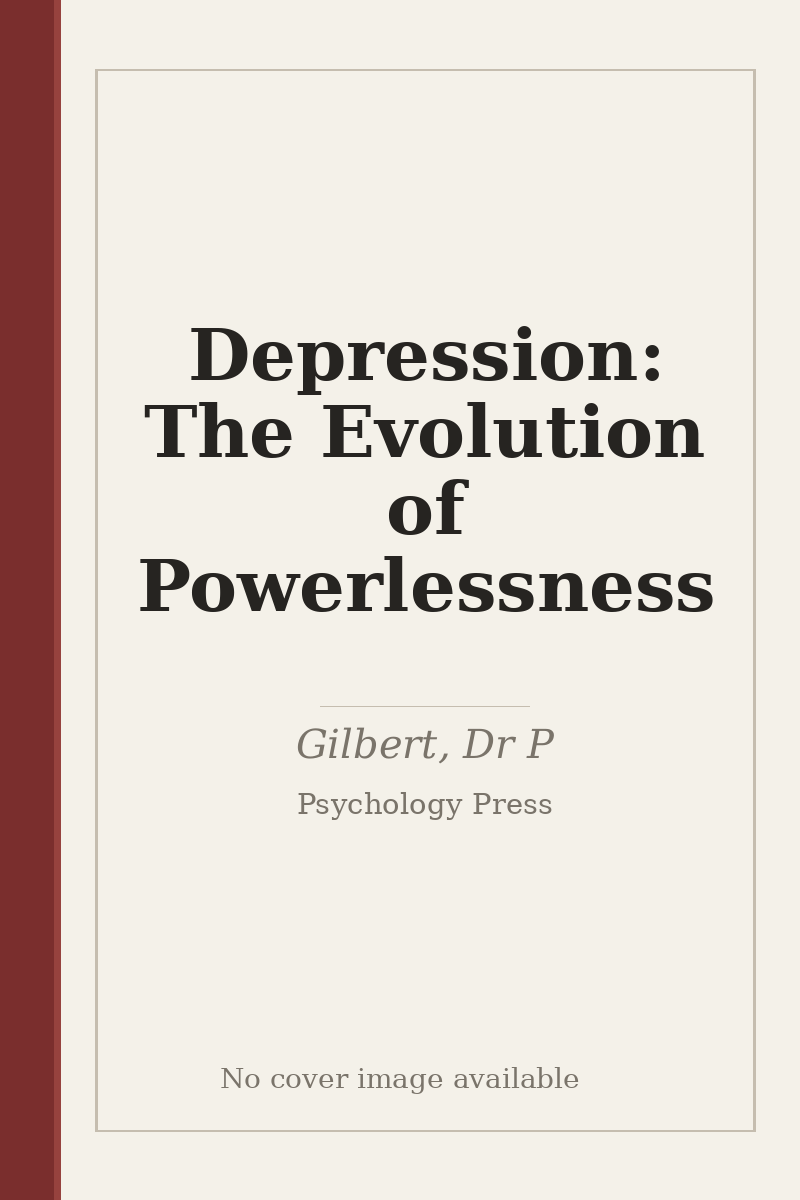 Depression: The Evolution of Powerlessness - no cover image available