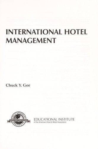 International Hotel Management