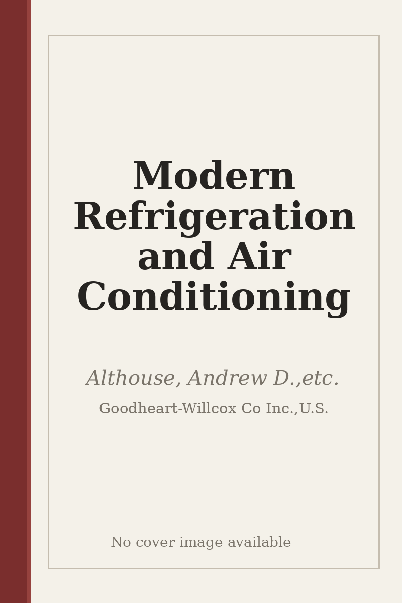 Modern Refrigeration and Air Conditioning - no cover image available