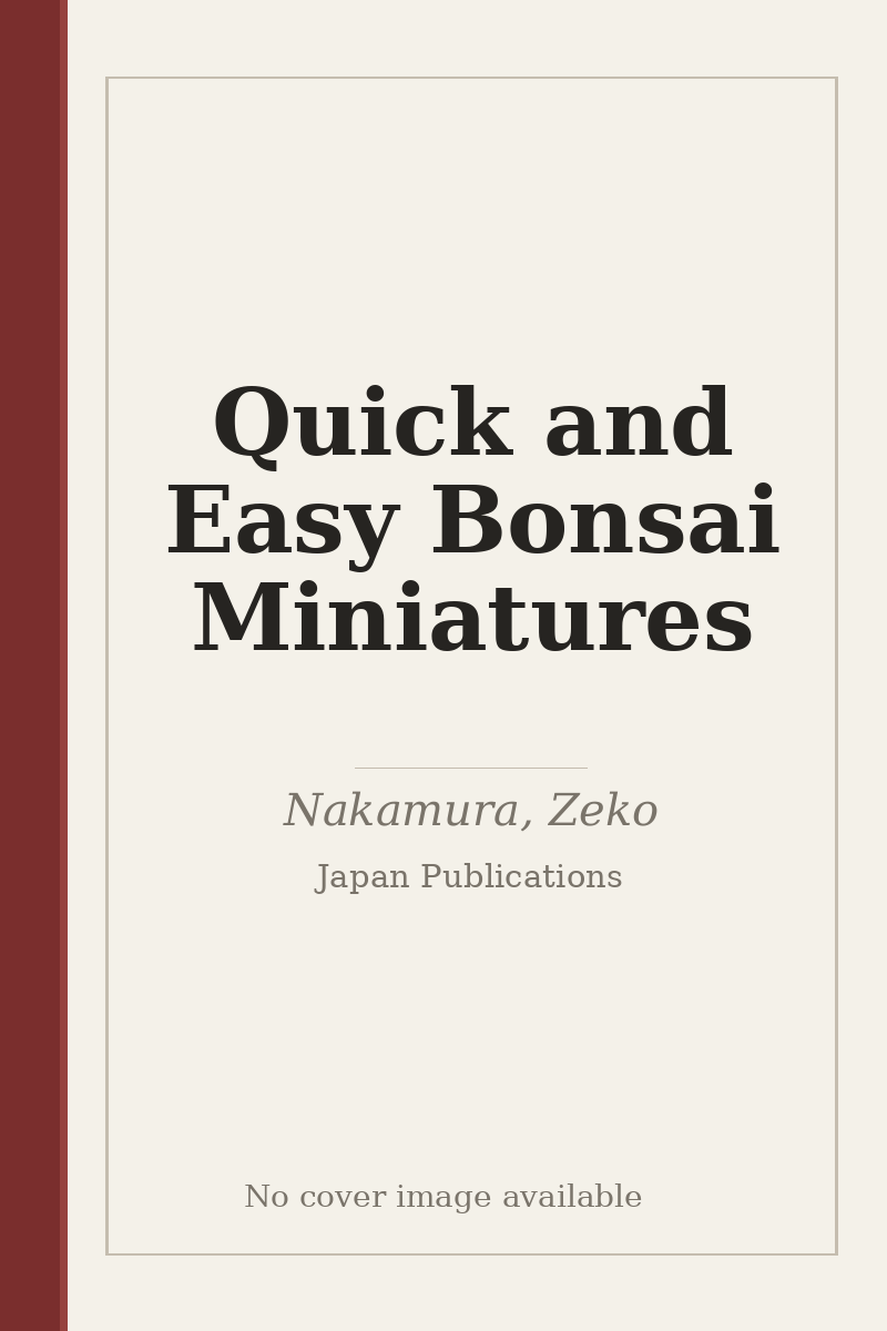 Quick and Easy Bonsai Miniatures - no cover image available