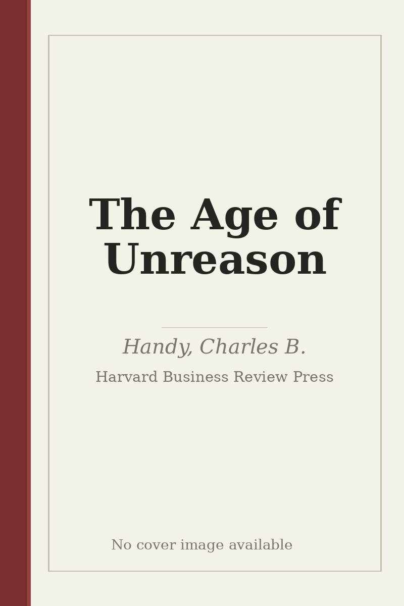 The Age of Unreason - no cover image available