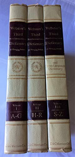 Webster's Third New International Dictionary