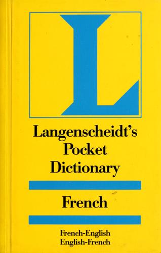 Langenscheidt's Pocket French Dictionary
