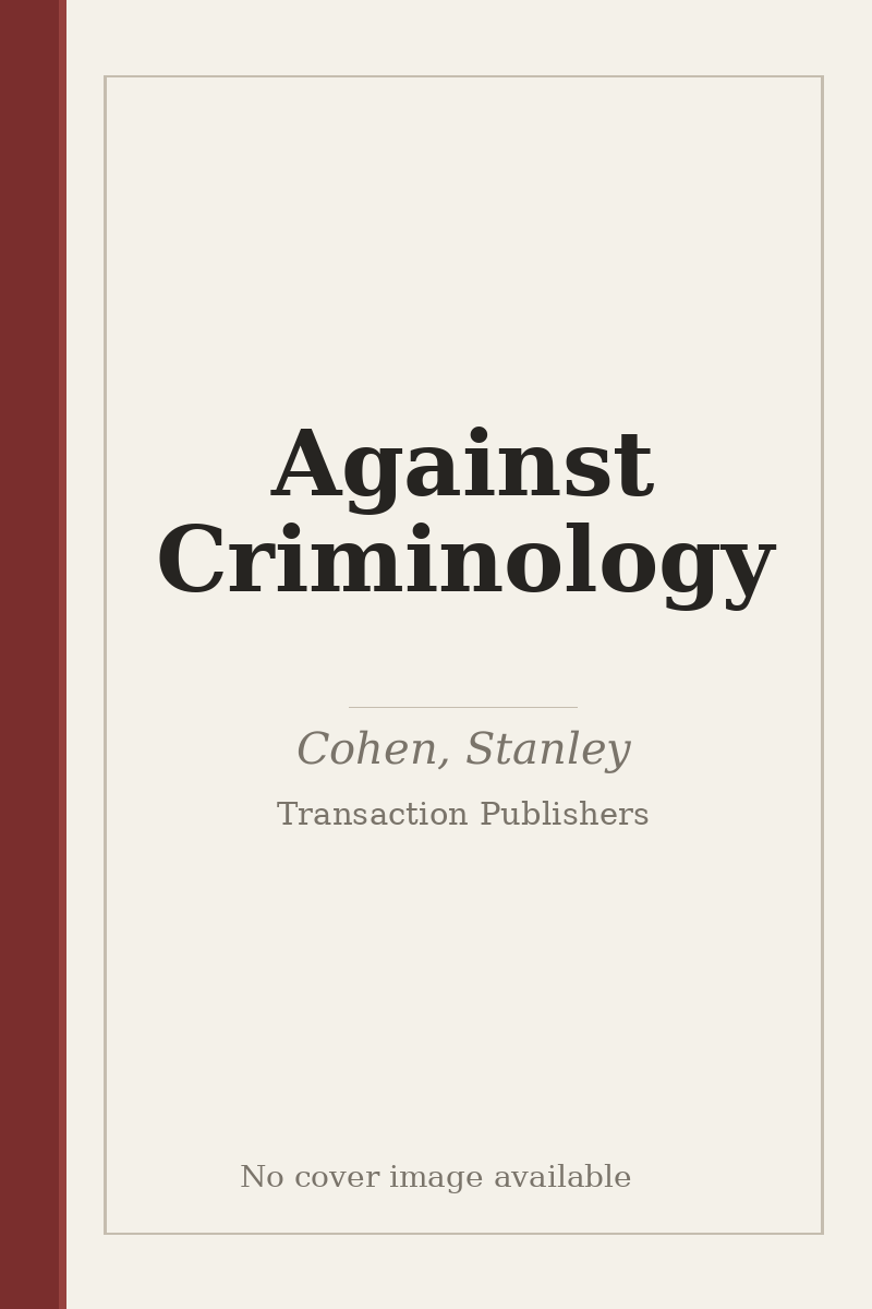 Against Criminology - no cover image available