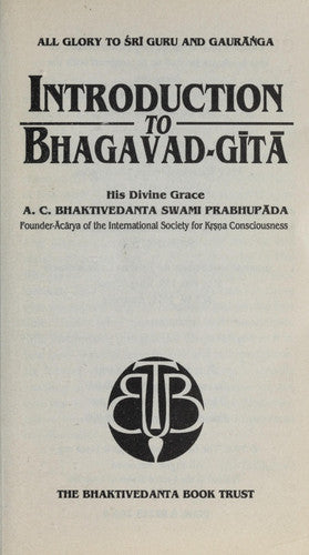 Introduction to Bhagavad-Gita