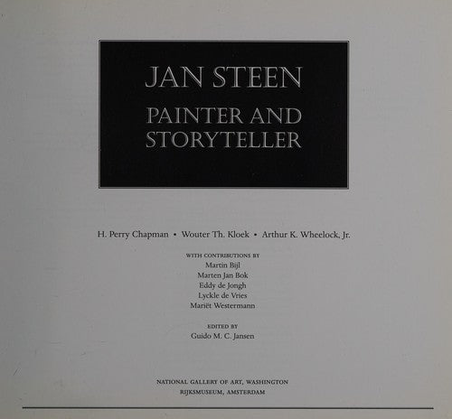 Jan Steen, Painter and Storyteller