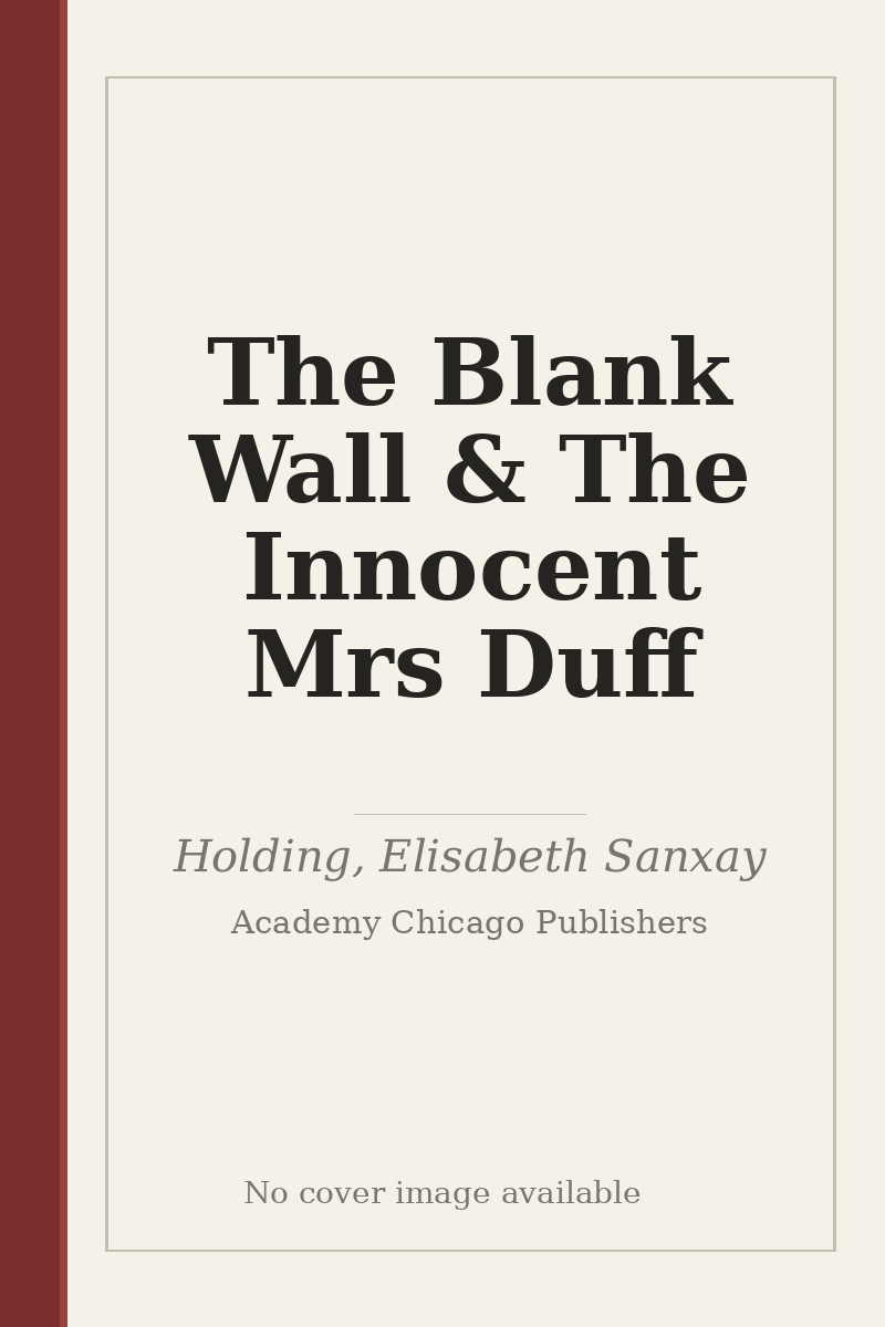 The Blank Wall & The Innocent Mrs Duff - no cover image available