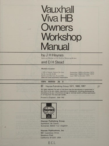 Vauxhall Viva HB Series