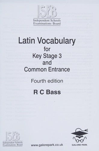 Latin Vocabulary for Key Stage 3 and Common Entrance