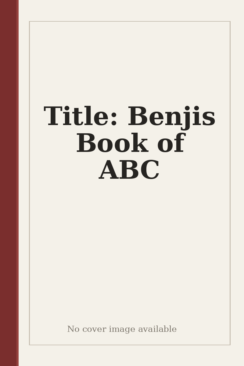 Title: Benjis Book of ABC - no cover image available