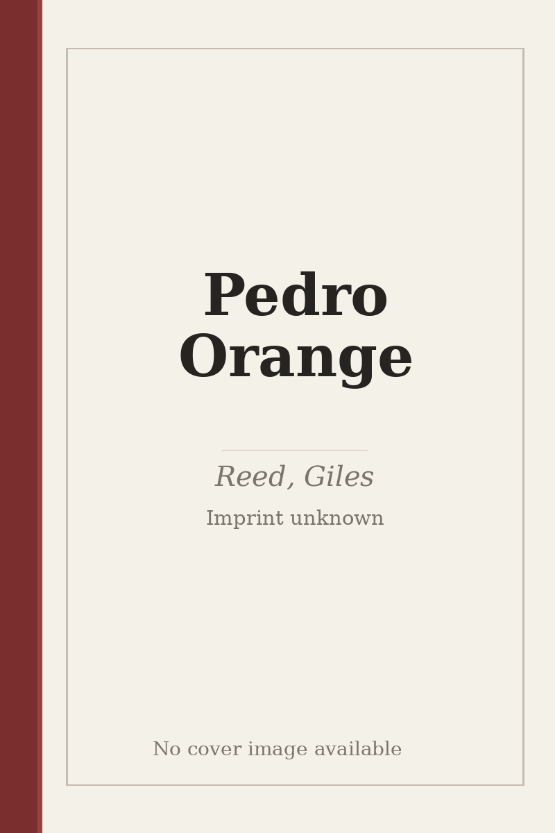Pedro Orange - no cover image available