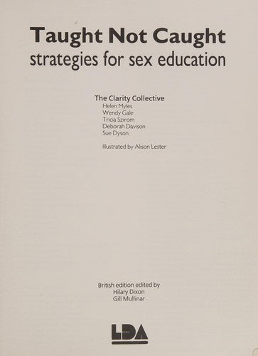 Taught Not Caught: Strategies for Sex Education