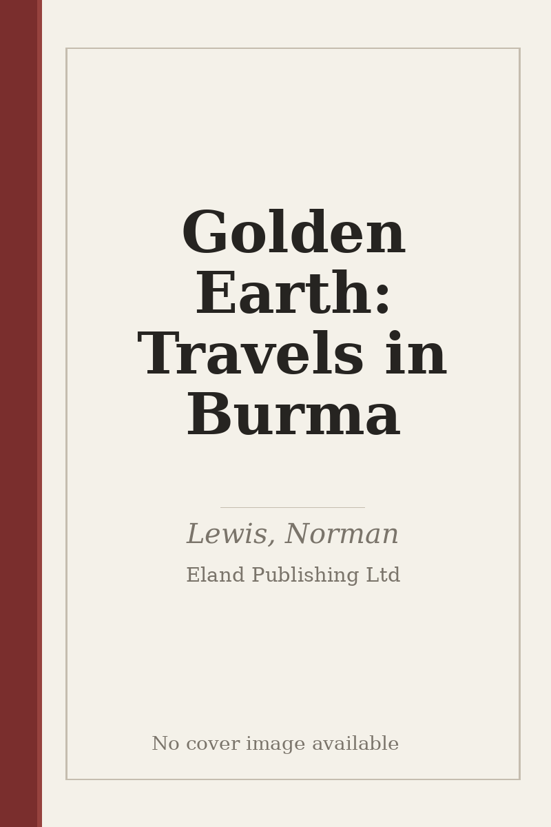 Golden Earth: Travels in Burma - no cover image available