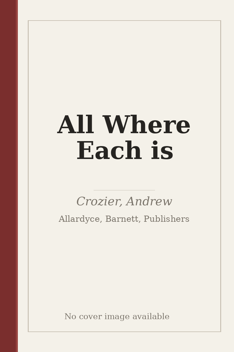 All Where Each is - no cover image available