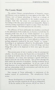 The Character and Health: Relationship of Acupuncture and Psychology (Paradigm title)