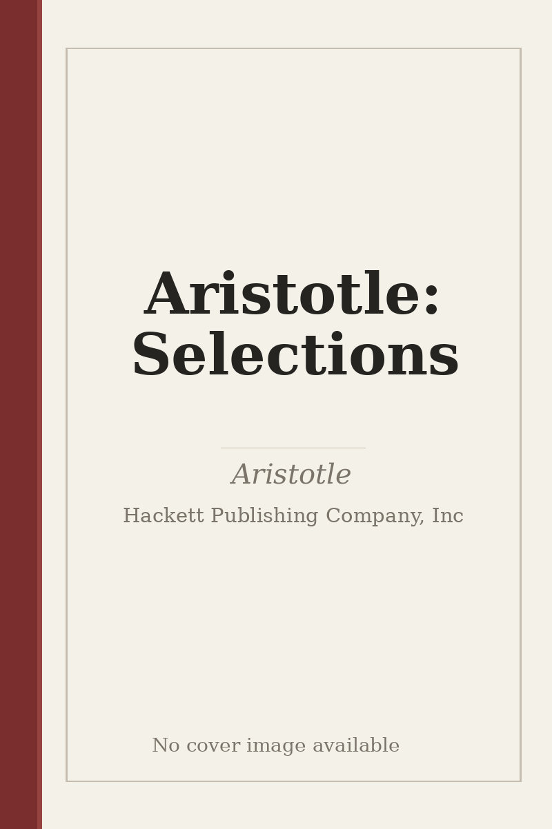 Aristotle: Selections - no cover image available