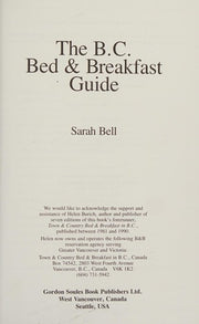 The B C Bed and Breakfast Guide