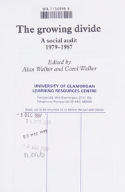 The Growing Divide: A Social Audit, 1979-87: no. 72 (Poverty publication)