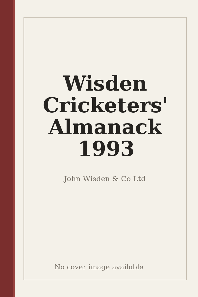 Wisden Cricketers' Almanack 1993 - no cover image available
