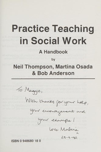 Practice Teaching in Social Work: A Handbook
