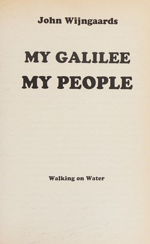 My Galilee, My People