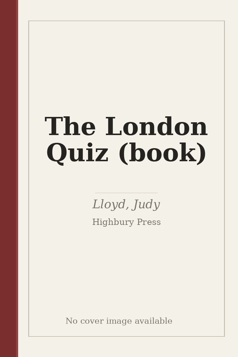 The London Quiz (book) - no cover image available