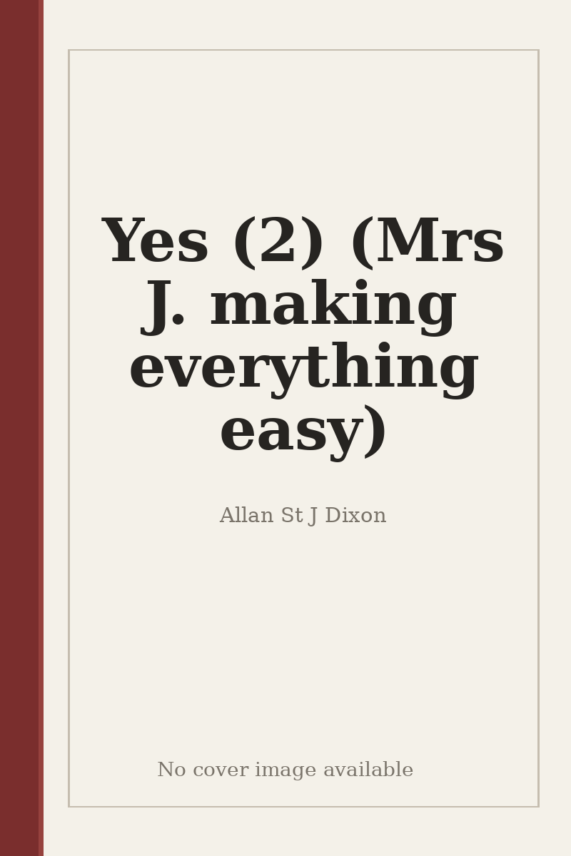 Yes (2) (Mrs J. making everything easy) - no cover image available