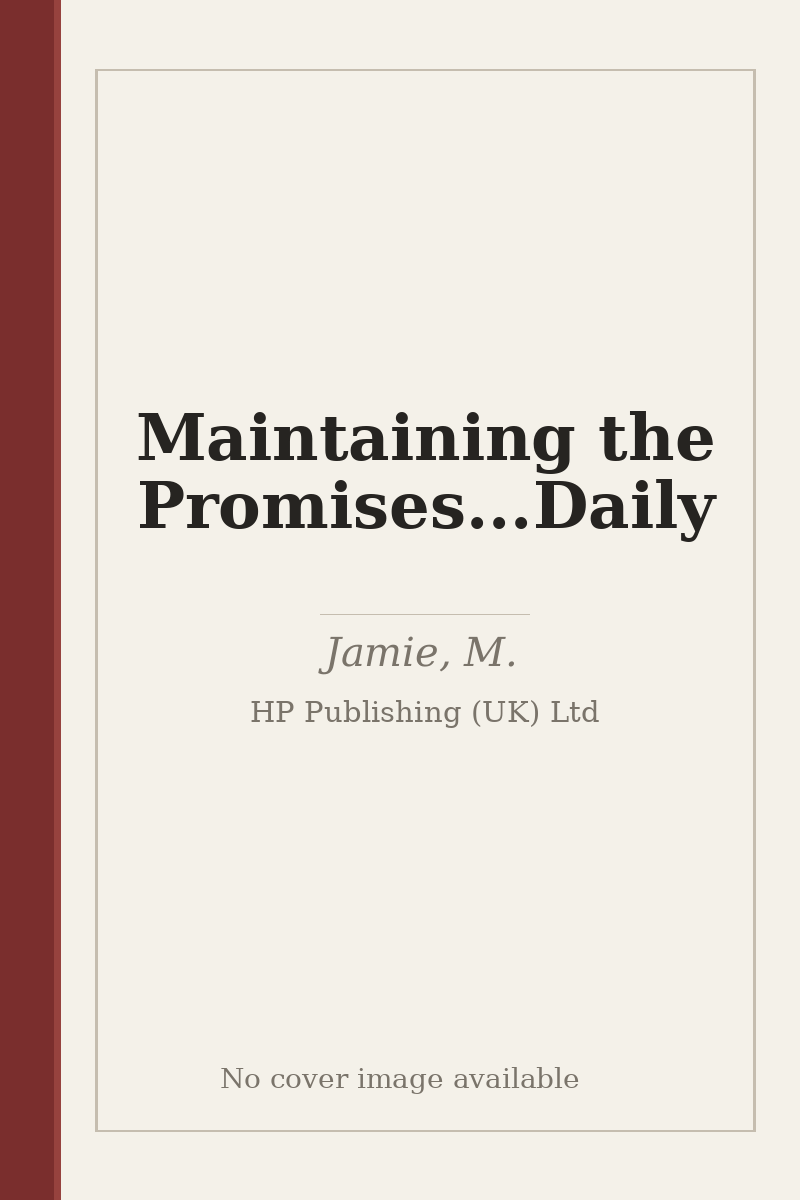 Maintaining the Promises...Daily - no cover image available