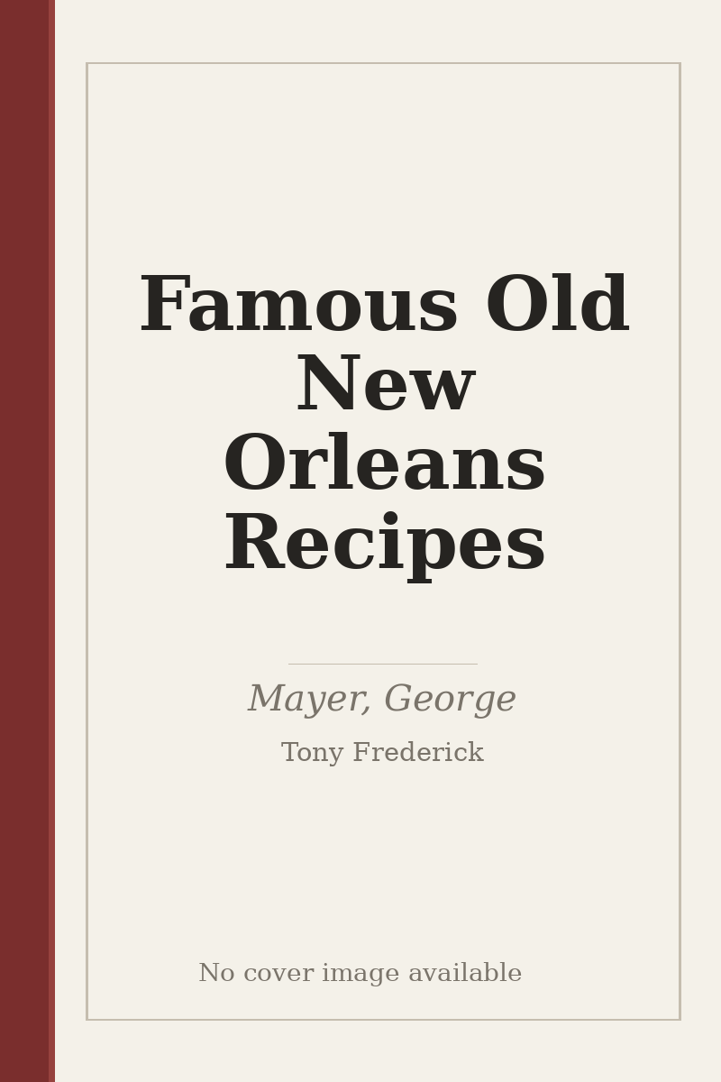 Famous Old New Orleans Recipes - no cover image available