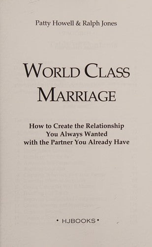 Title: World class marriage How to create the relationshi
