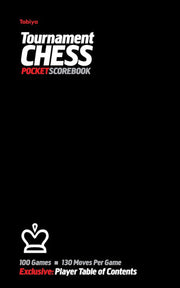 Tabiya Tournament Chess Pocket Scorebook: Cover Style: Black