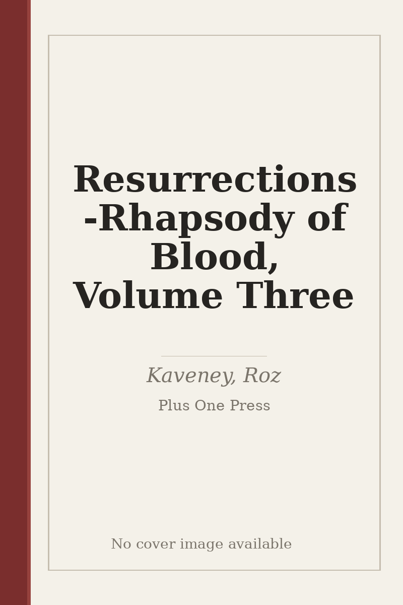 Resurrections - Rhapsody of Blood, Volume Three - no cover image available