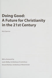 Doing Good: A Future for Christianity in the 21st Century