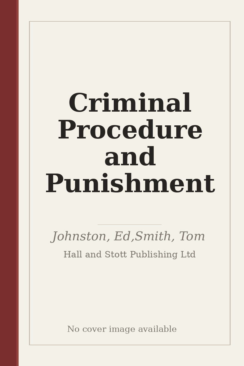 Criminal Procedure and Punishment - no cover image available