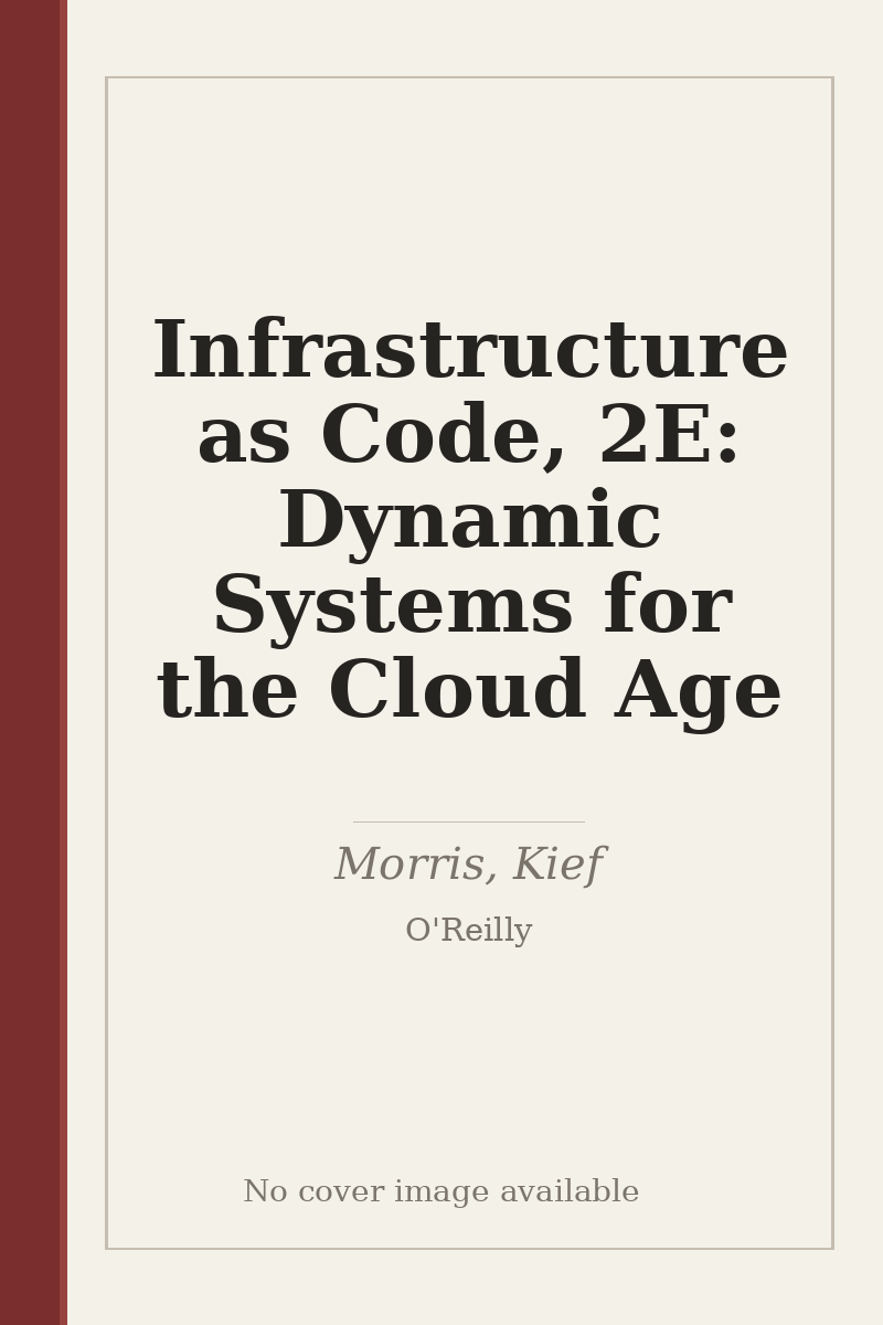 Infrastructure as Code, 2E: Dynamic Systems for the Cloud Age - no cover image available