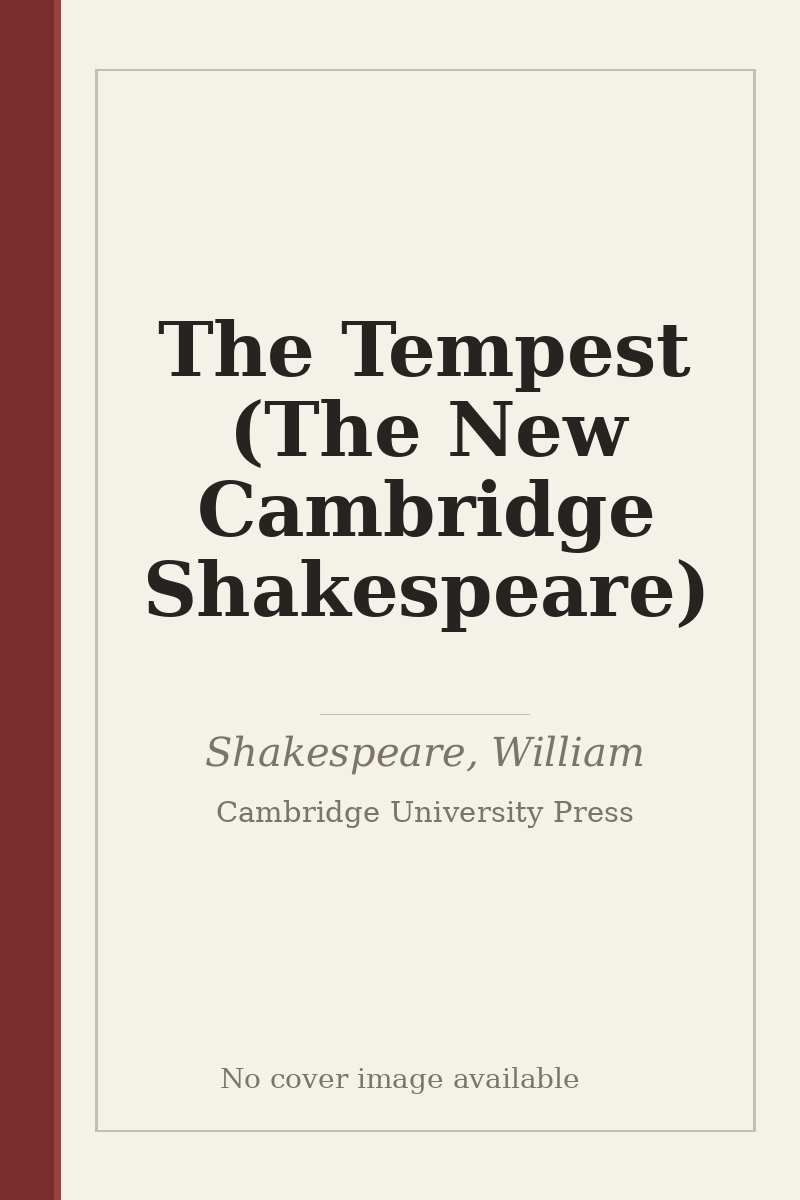 The Tempest (The New Cambridge Shakespeare) - no cover image available