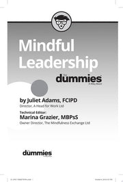 Mindful Leadership For Dummies