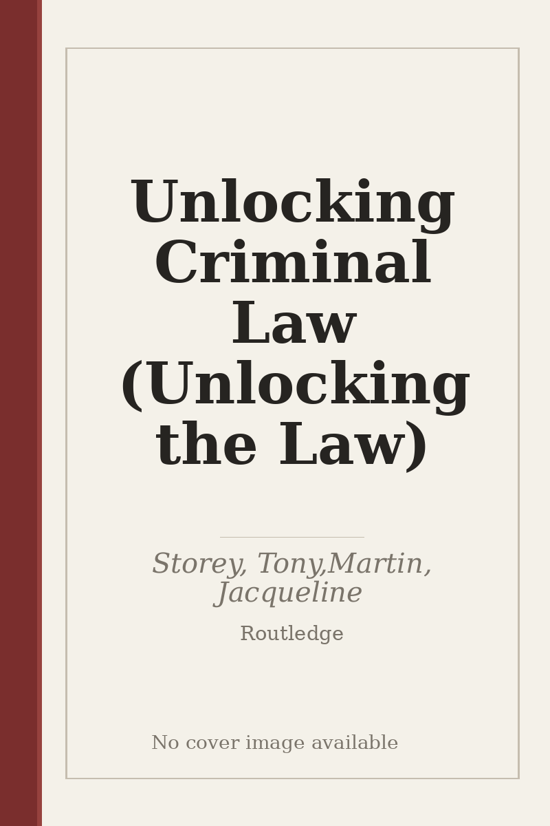 Unlocking Criminal Law (Unlocking the Law) - no cover image available