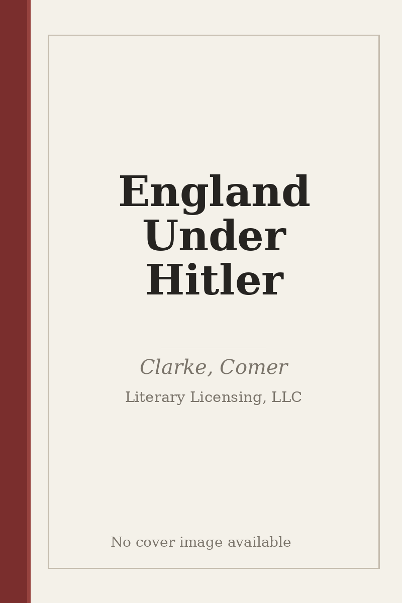 England Under Hitler - no cover image available