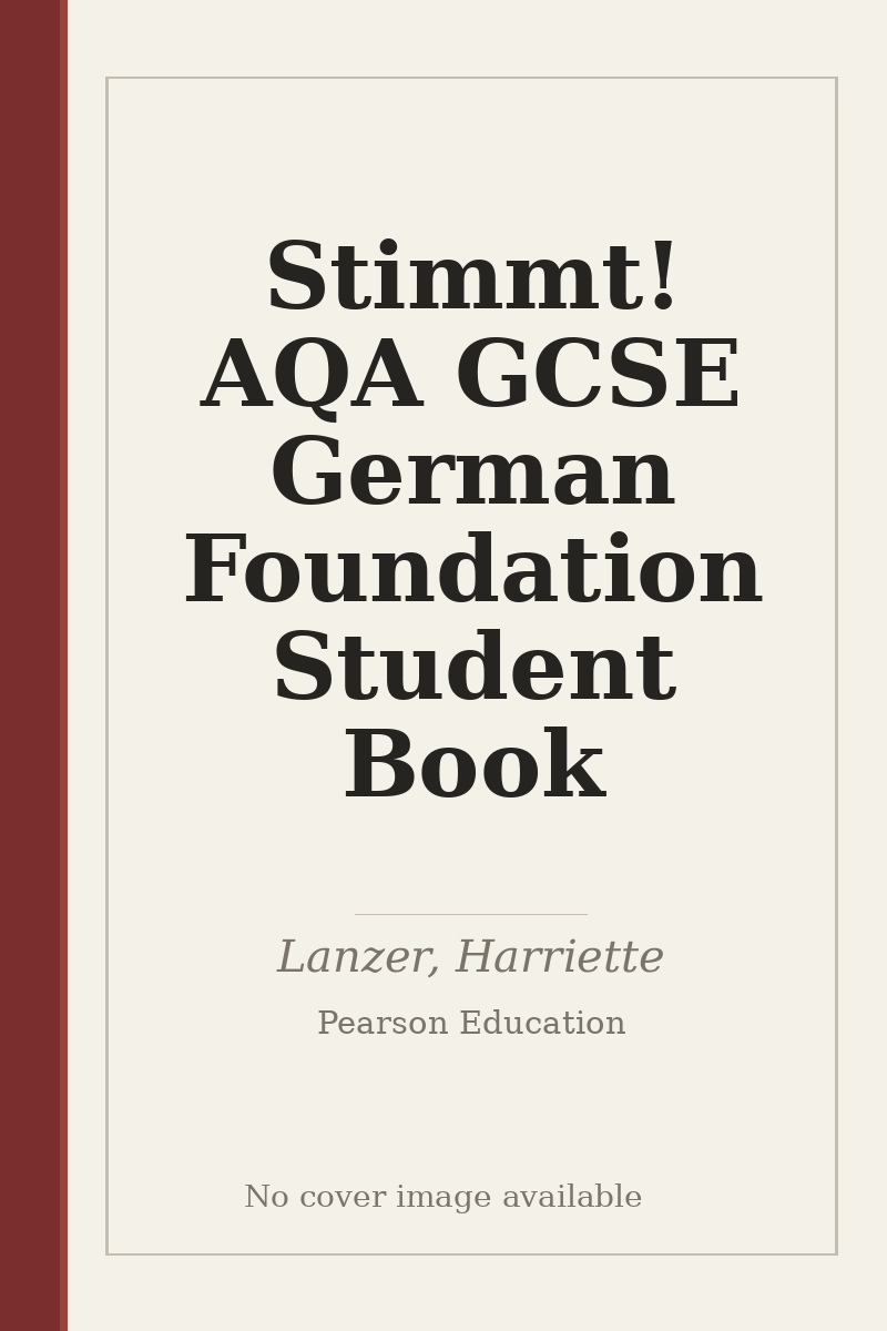 Stimmt! AQA GCSE German Foundation Student Book - no cover image available