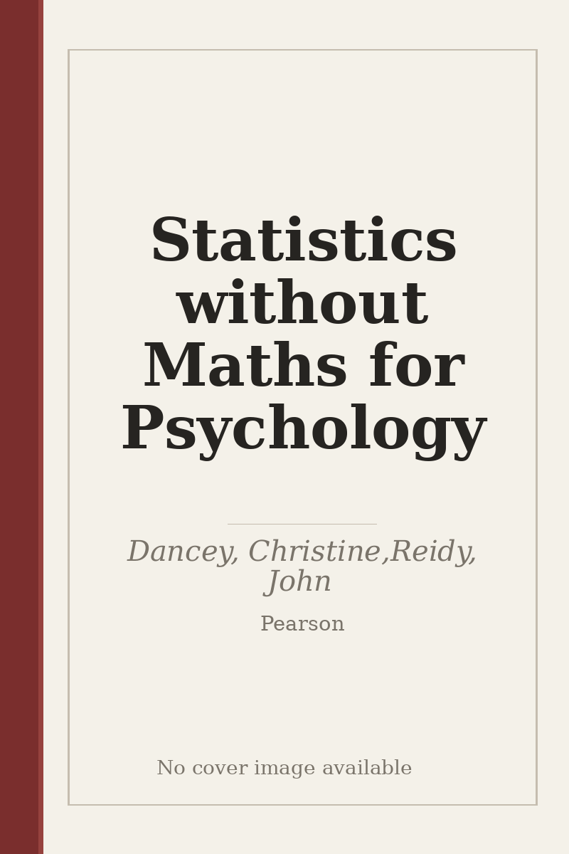 Statistics without Maths for Psychology - no cover image available