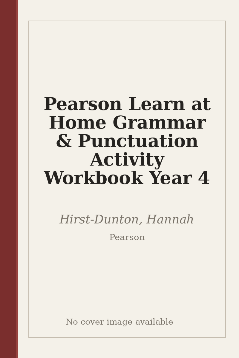 Pearson Learn at Home Grammar & Punctuation Activity Workbook Year 4 - no cover image available