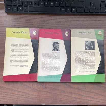 3x Penguin Plays Bundle: Lorca, O'Neill, Wilder - 1960/1961/1962