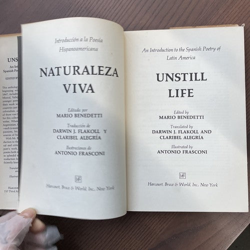 Unstill Life: An Introduction to the Spanish Poetry, 1st  edition 1969, Ed. Mari